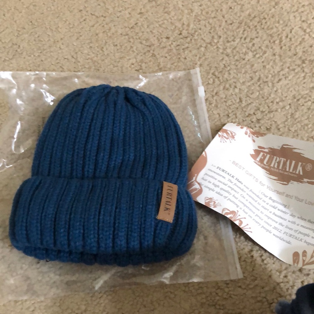 Furtalk winter beanie hat, new